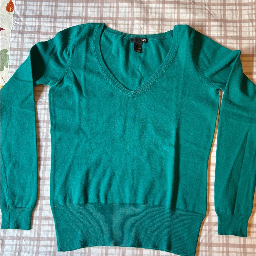 H&M Turquoise Knit Top
